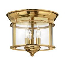 Gentry lampa sufitowa plafon 3x40W E14 polerowany mosiądz